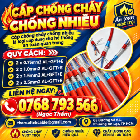 CẦN BÁN Cáp Chống Cháy Chống Nhiễu Altek Kabel – Chống Cháy Vượt Trội