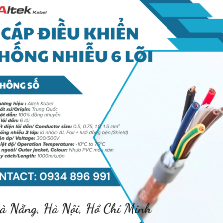 Cáp Điều Khiển 6×1.0 Mm2 Chống Nhiễu Hà Nội, Hưng Yên, Bắc Ninh