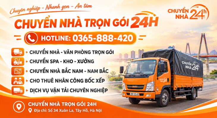 DỊCH VỤ CHUYỂN NHÀ TRỌN GÓI HÀ NỘI 24H