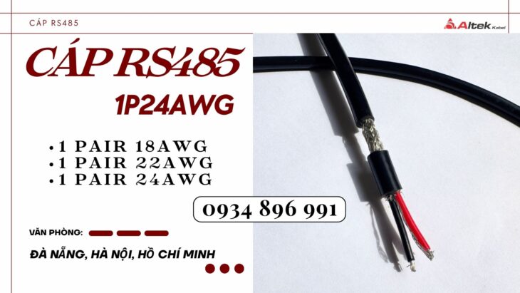 CÁP TRUYỀN THÔNG RS485 1 PAIR 24 AWG HÀ NỘI, BẮC NINH, HƯNG YÊN