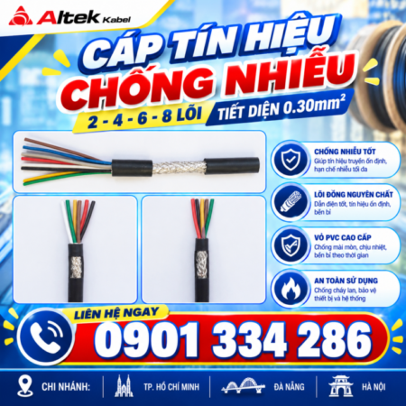 Cáp Tín Hiệu Chống Nhiễu 0.22mm² Ruột Đồng ALTEK KABEL