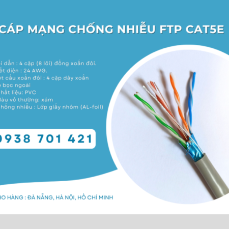 Cáp Mạng Chống Nhiễu FTP Cat5e – Cáp Mạng Có Lớp Chống Nhiễu sẵn Đà Nẵng