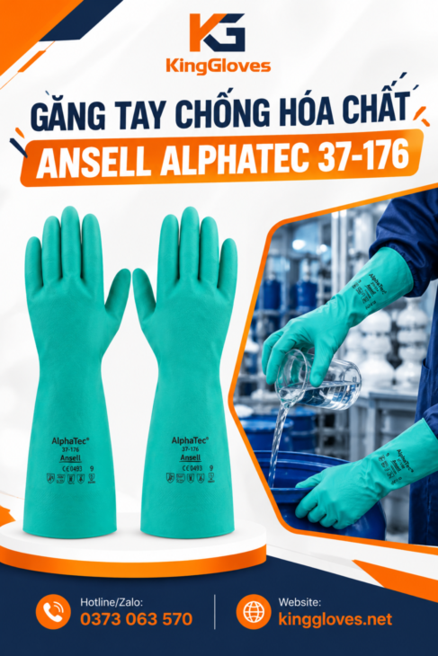 Găng tay chống hóa chất Ansell AlphaTec 37-176 – Vì sao chất liệu nitrile được ưa chuộng?