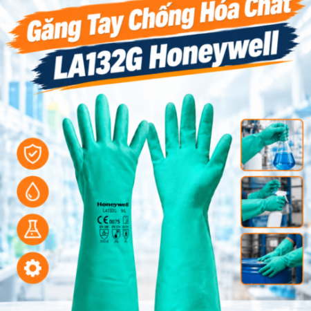 Găng Tay Chống Hóa Chất LA132G Honeywell – Phù Hợp Cho Công Việc Vệ Sinh