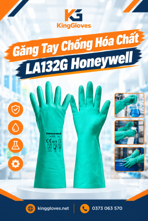 Găng Tay Chống Hóa Chất LA132G Honeywell – Phù Hợp Cho Công Việc Vệ Sinh