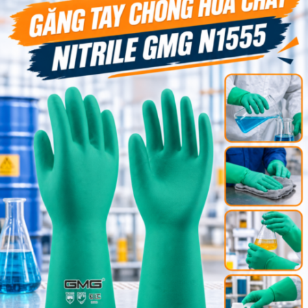 GMG N1555 – Găng Tay Nitrile Cho Công Việc Bảo Trì Và Xử Lý Dầu Mỡ