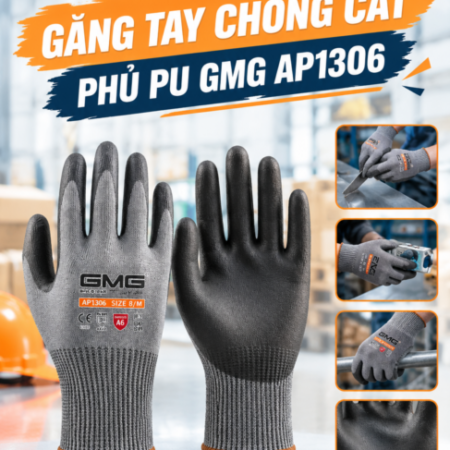 GMG AP1306 – Găng Tay Phủ PU Cho Công Việc Cần Độ Bám Và Sự Linh Hoạt