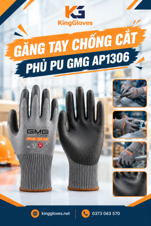 GMG AP1306 – Găng Tay Phủ PU Cho Công Việc Cần Độ Bám Và Sự Linh Hoạt