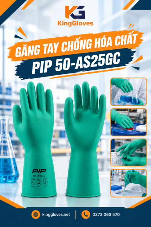 PIP 50-AS25GC – Găng Tay Nitrile Với Bề Mặt Vân Kim Cương