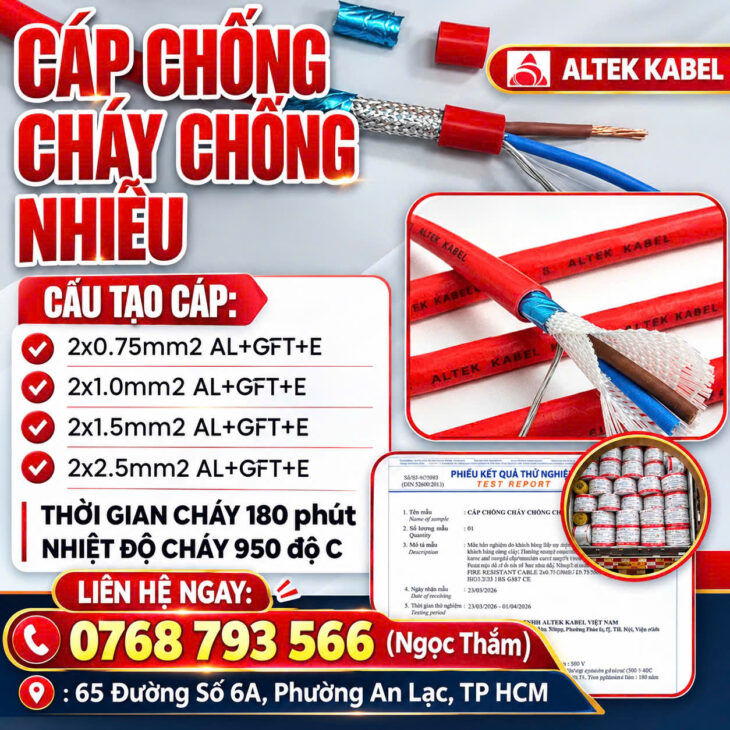 CẦN BÁN Cáp Chống Cháy Chống Nhiễu Altek Kabel – Hàng Chất Lượng, Chống Cháy Tốt