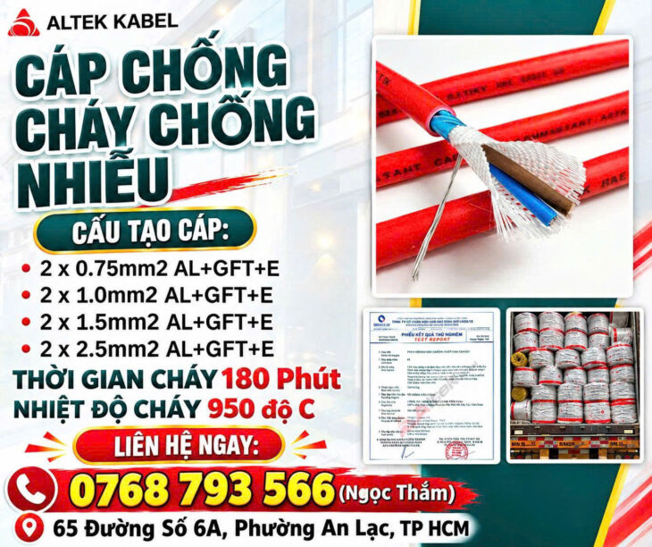 CẦN BÁN Cáp Chống Cháy Chống Nhiễu Altek Kabel – Tối Ưu Hiệu Qủa Truyền Dẫn