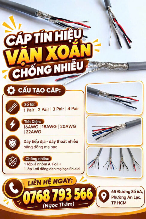 CẦN BÁN Cáp Tín Hiệu Vặn Xoắn Chống Nhiễu ALTEK KABEL – Chống Nhiễu Tốt, Tối Ưu Đường Truyền