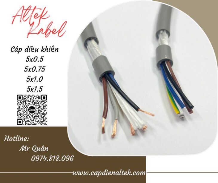 Cáp điều khiển 5 lõi Altek Kabel – Hàng sẵn kho