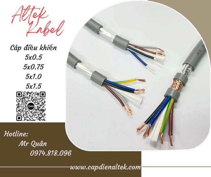 Cáp điều khiển 5 lõi Altek Kabel – Hàng sẵn kho